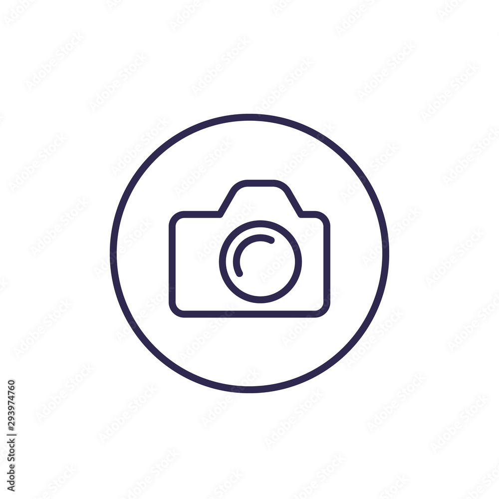 camera line icon, photo vector camera line icon, photo vector