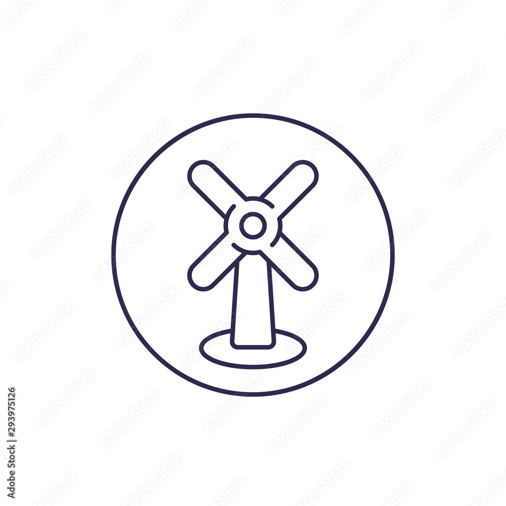 wind turbine, windfarm line icon wind turbine, windfarm line icon