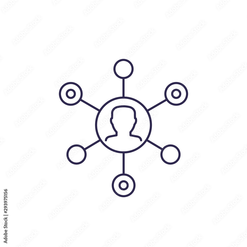 Affiliate marketing vector icon, line Affiliate marketing vector icon, line