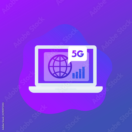 5g network connection icon, vector