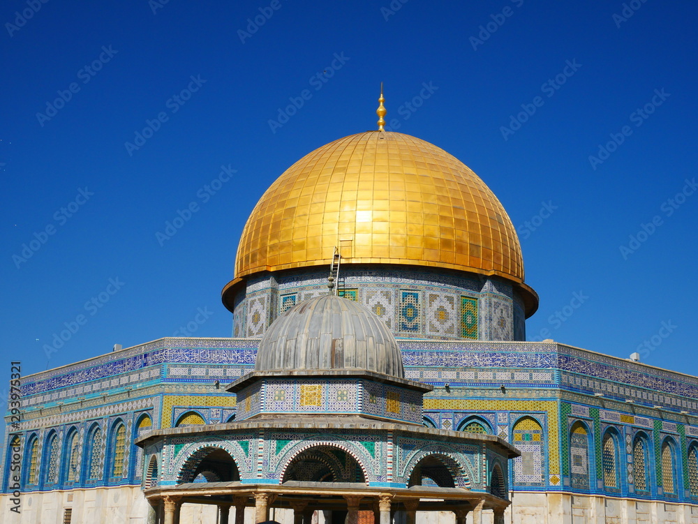 Obraz premium エルサレムの神殿の丘にある岩のドーム