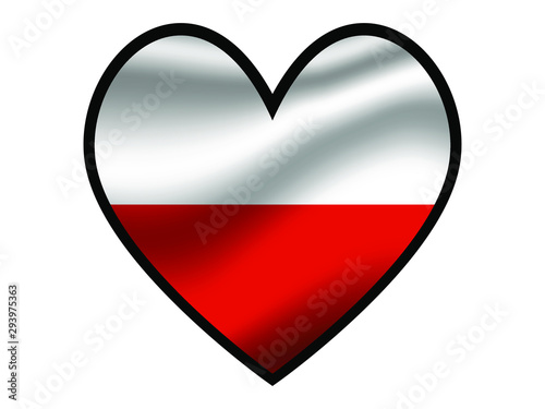 Poland National flag inside Big heart. Original color and proportion. vector illustration, from world countries of all continent set. Isolated on white background Free Download Poland National flag inside Big heart. Original color and proportion. vector illustration, from world countries of all continent set. Isolated on white background - GFXLoad
