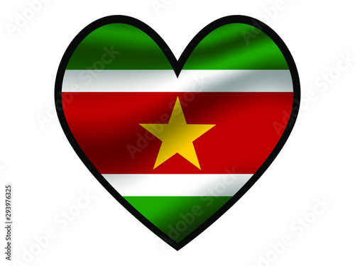 Suriname National flag inside Big heart. Original color and proportion. vector illustration, from world countries of all continent set. Isolated on white background Free Download Suriname National flag inside Big heart. Original color and proportion. vector illustration, from world countries of all continent set. Isolated on white background - GFXLoad