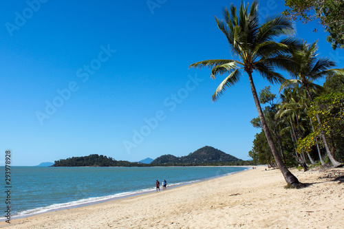 Idyllic tropical Queensland beach at Clifton Beach north of Cairns.