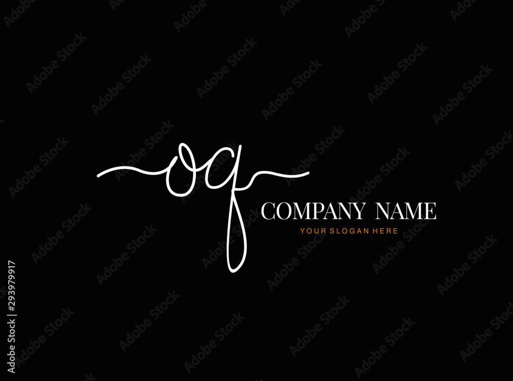 O Q OQ Initial handwriting logo design with circle. Beautyful design handwritten logo for fashion, team, wedding, luxury logo. O Q OQ Initial handwriting logo design with circle. Beautyful design handwritten logo for fashion, team, wedding, luxury logo.