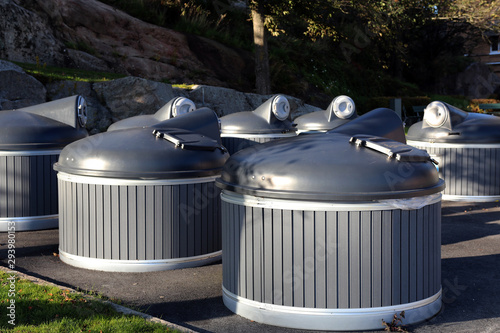 Recycling bins, Sweden