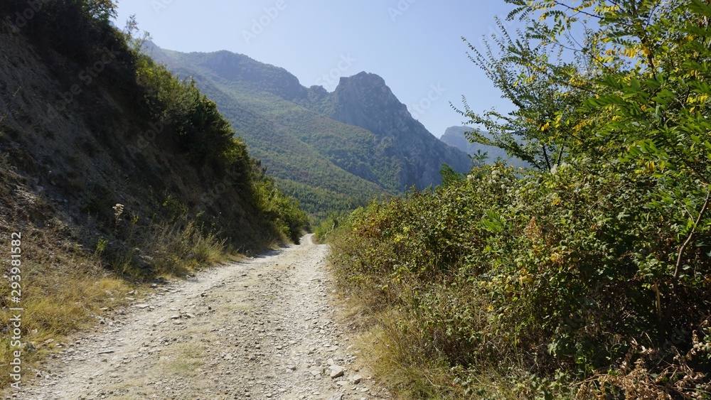 dusty road near skopje in northern macedonia dusty road near skopje in northern macedonia