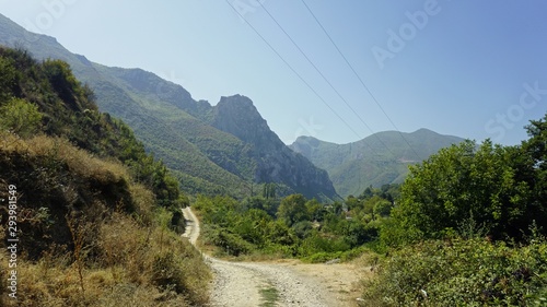 dusty road near skopje in northern macedonia