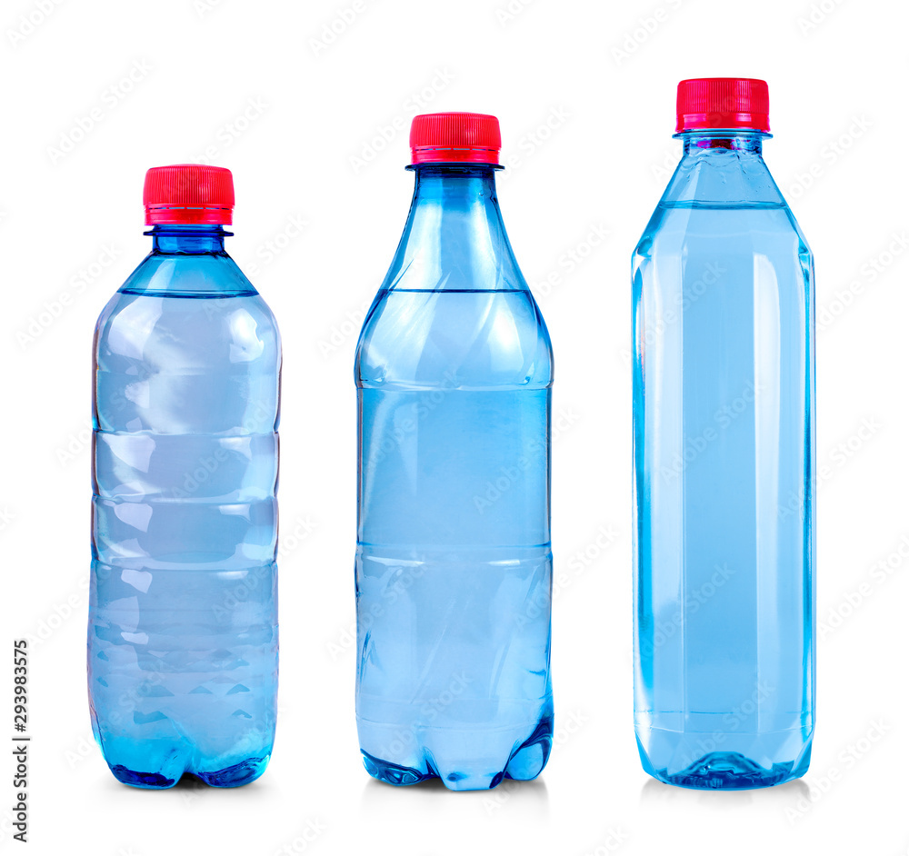 Naklejka premium water bottle isolated on white with clipping path