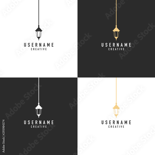 Lantern premium logo design vector