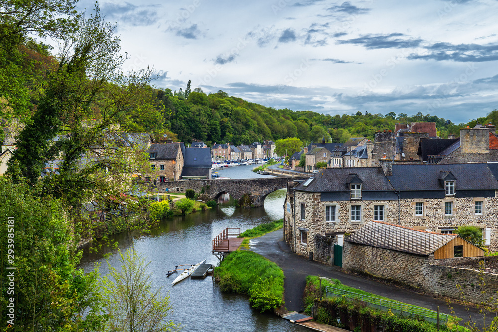 The picturesque medieval port of Dinan on the Rance Estuary, Brittany (Bretagne), France The picturesque medieval port of Dinan on the Rance Estuary, Brittany (Bretagne), France