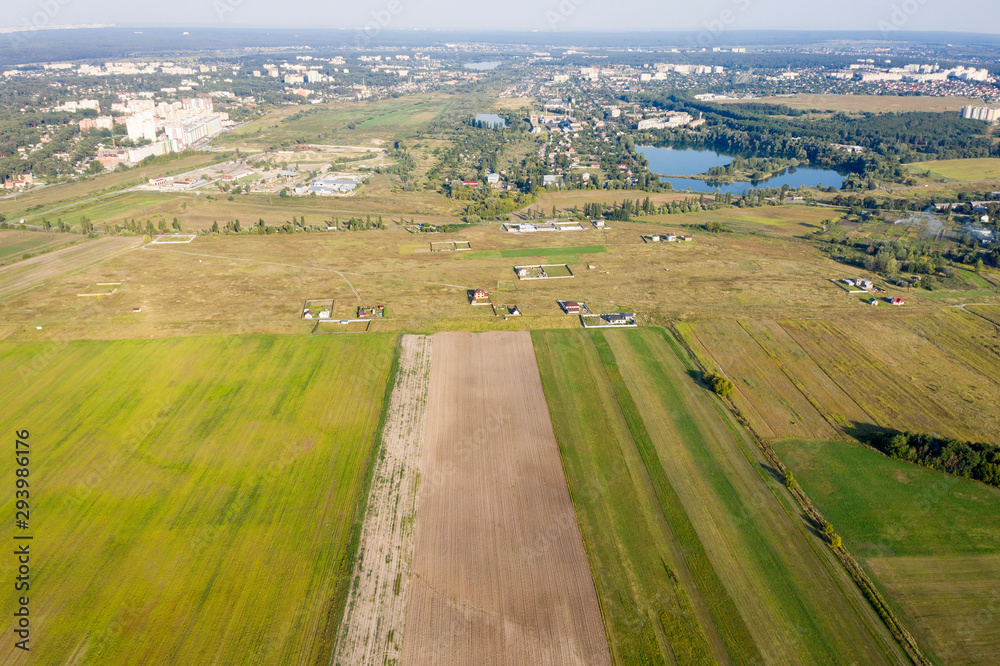 Obraz premium farm field, view from above
