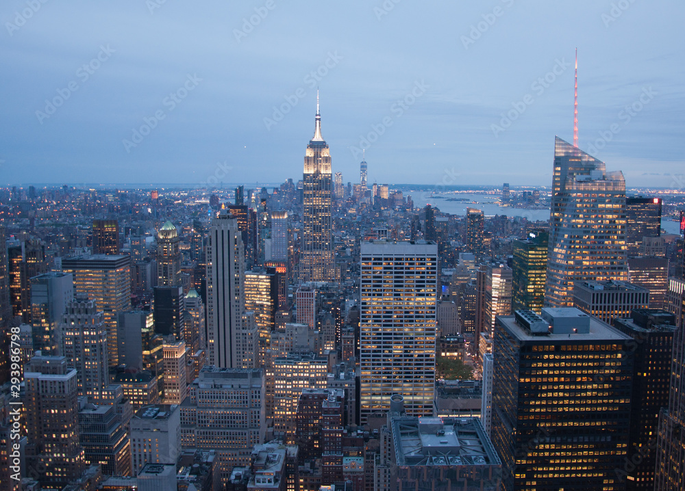 Obraz premium Panorama of New York City by night