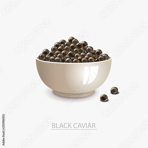 Black Caviar in a bowl