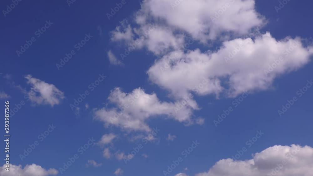 Cloudscape background, white clouds on the blue sky, timelapse Cloudscape background, white clouds on the blue sky, timelapse