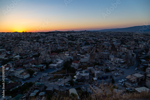 Sunset in Cappadocia Turkey - travel background © sedan504