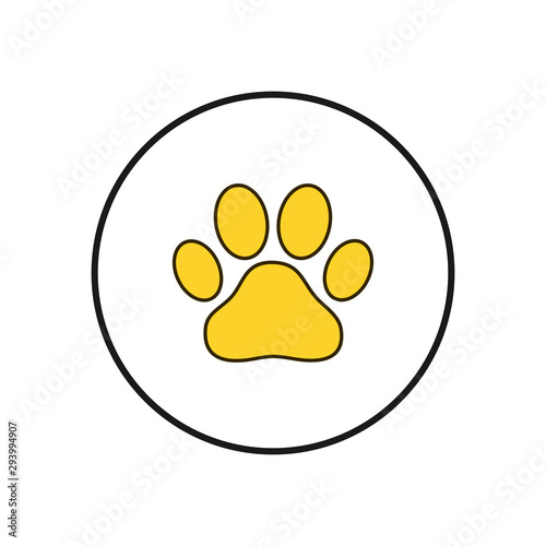 Paw icon vector. Paw Print icon