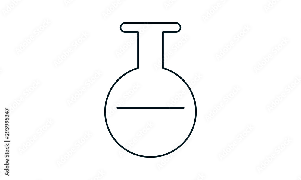 Laboratory flask icon for experiments Laboratory flask icon for experiments