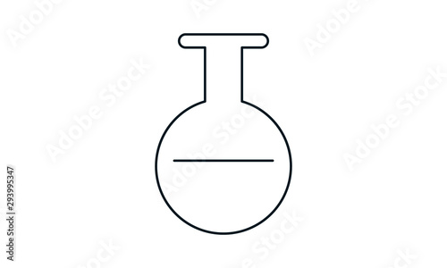 Laboratory flask icon for experiments