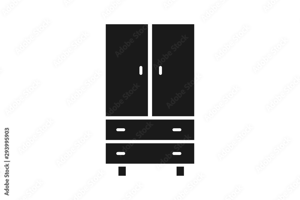 Cabinet icon. Cupboard icon. New trendy cabinet vector illustration symbol