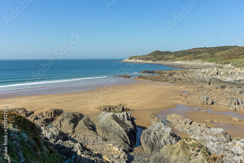 Combesgate beach at Woolacombe in North Devon , England photo