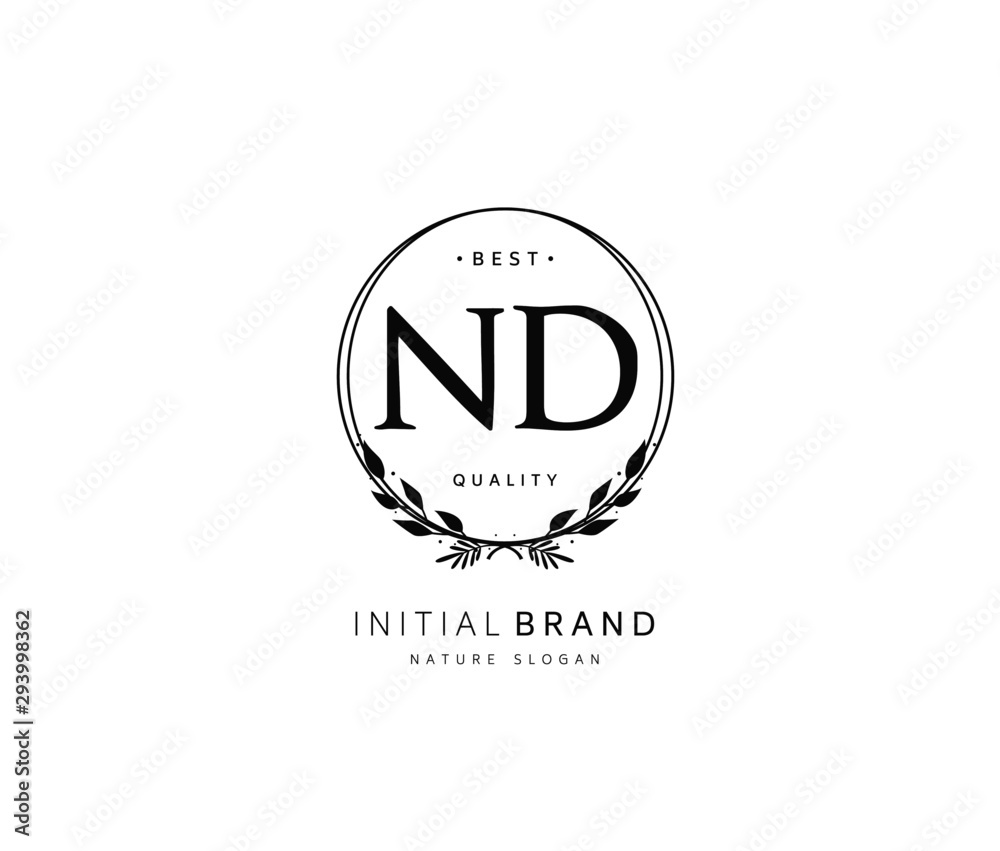 N D ND Beauty vector initial logo, handwriting logo of initial signature, wedding, fashion, jewerly, boutique, floral and botanical with creative template for any company or business. N D ND Beauty vector initial logo, handwriting logo of initial signature, wedding, fashion, jewerly, boutique, floral and botanical with creative template for any company or business.