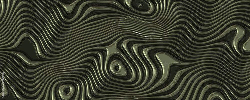 Abstract wavy green line texture background