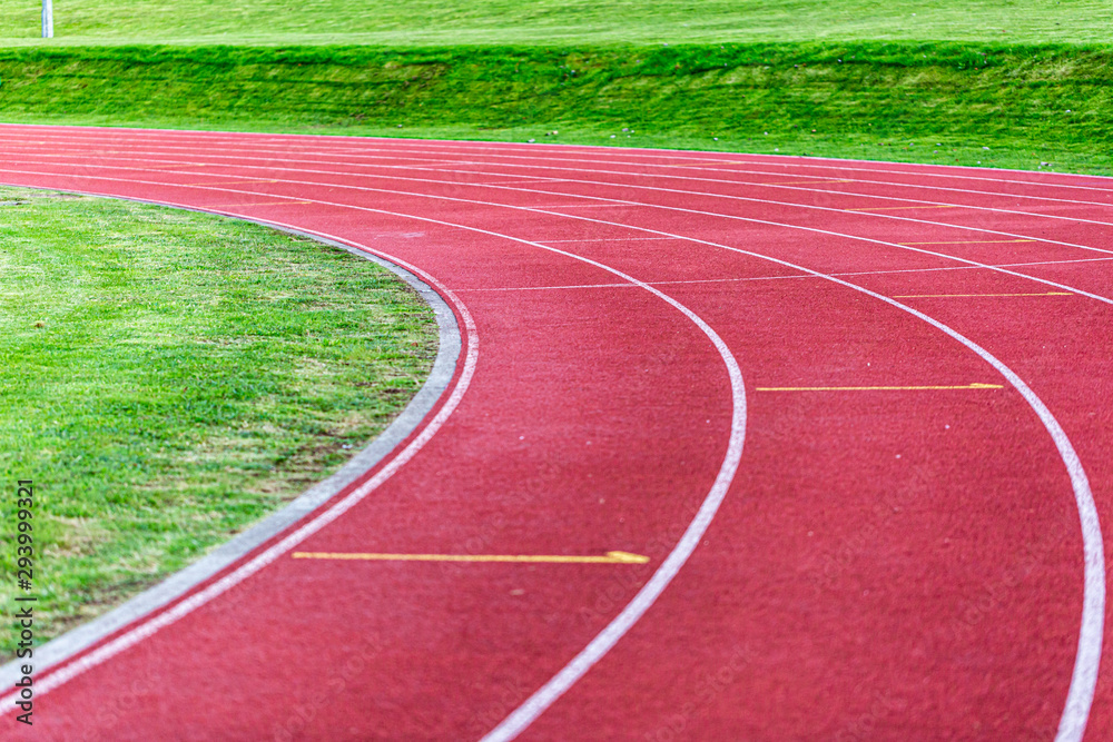 Running track for the athletes background, Athlete Track or Running Track
