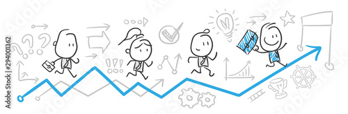 Stickman Blue: Business, Competition, Progress. (Nr. 94)