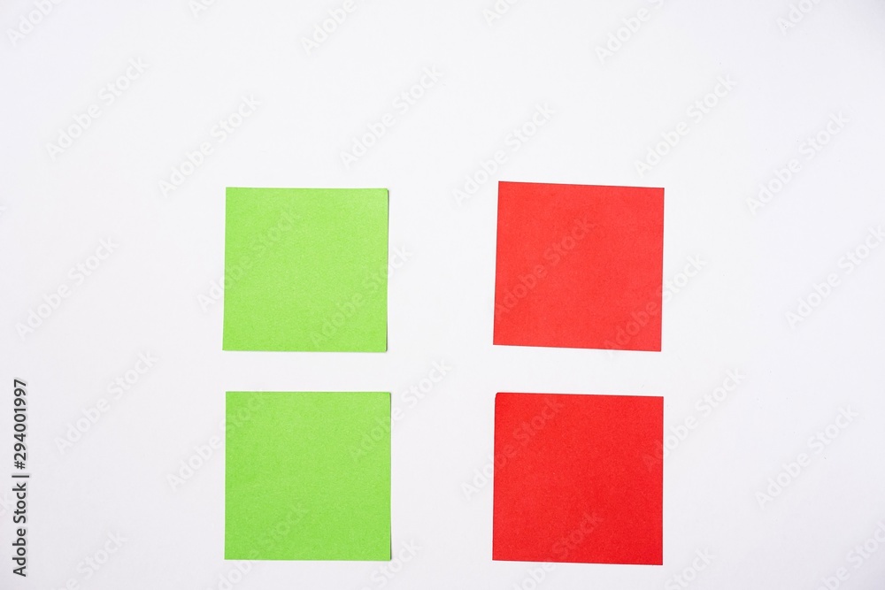 Sticky notes against white background, copy space for text Sticky notes against white background, copy space for text
