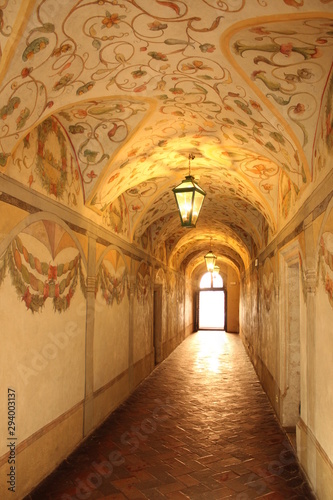 colourful painted corridor