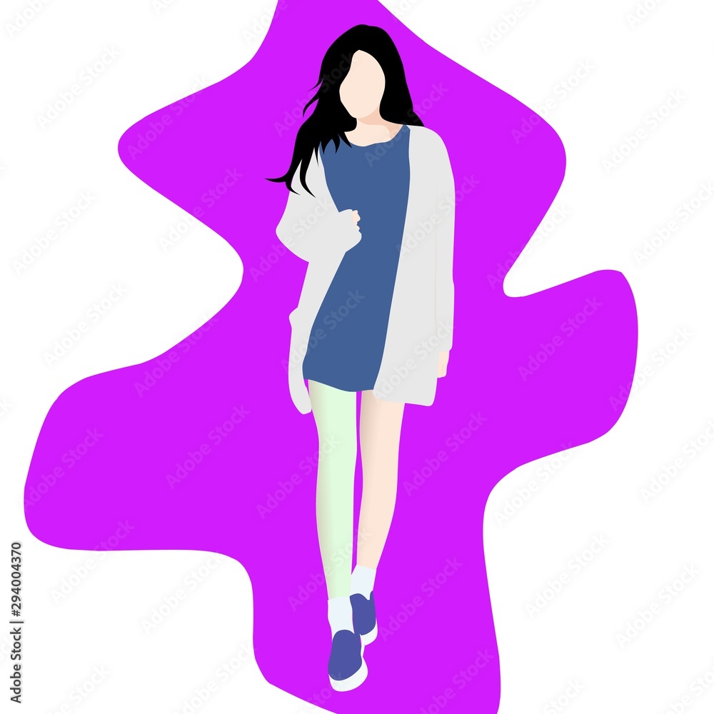vector flat style animation of women's fashion vector flat style animation of women's fashion