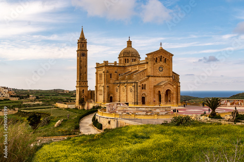 The Basilica of the National Shrine of the Blessed Virgin of Ta' Pinu, known as the Ta’ Pinu National Shrine was built in 1932 - Gharb, Gozo.