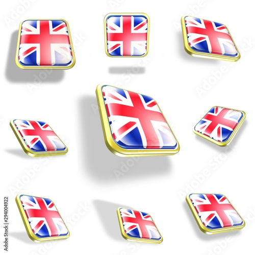 England flag, desktop background, icons, Britain. photo