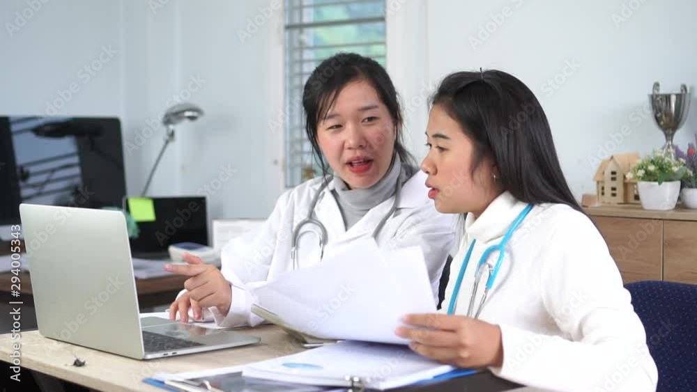 Asian Medicine doctor,student medical working healthcare teamwork for discussing patient,Glad throwing paper document delighted with happiness in successful consultation in clinic hospital,slow motion Asian Medicine doctor,student medical working healthcare teamwork for discussing patient,Glad throwing paper document delighted with happiness in successful consultation in clinic hospital,slow motion