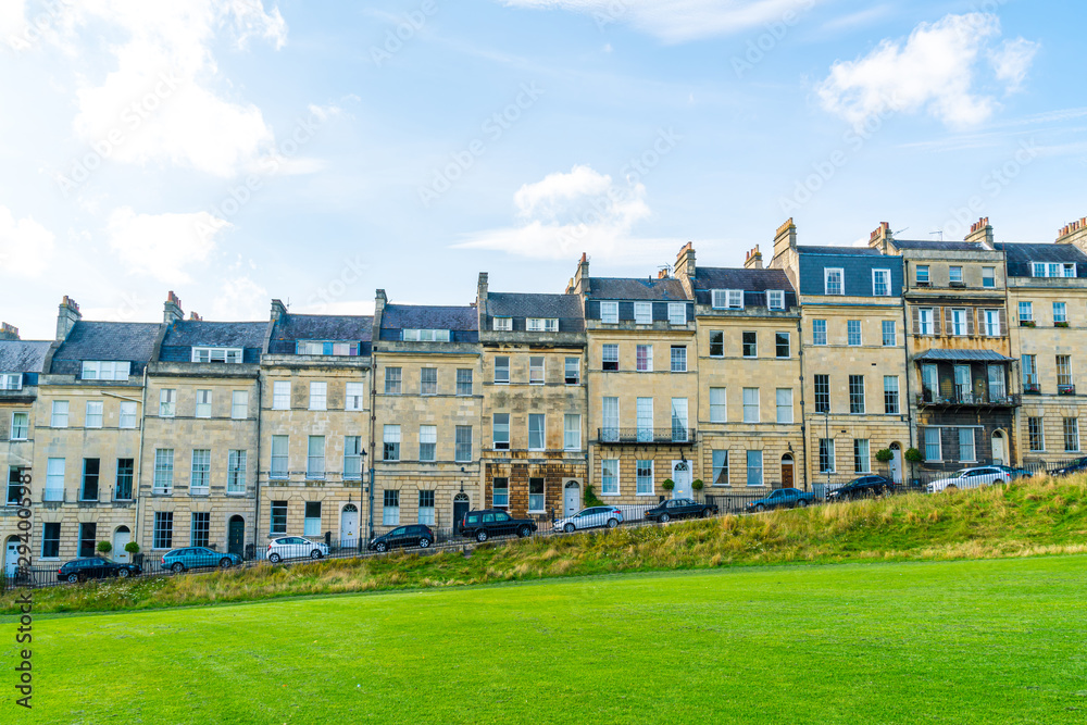 The famous Royal Crescent at Bath Somerset England UK