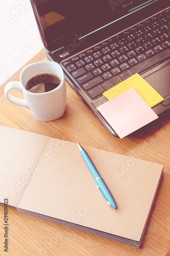 note paper with vintage colour style