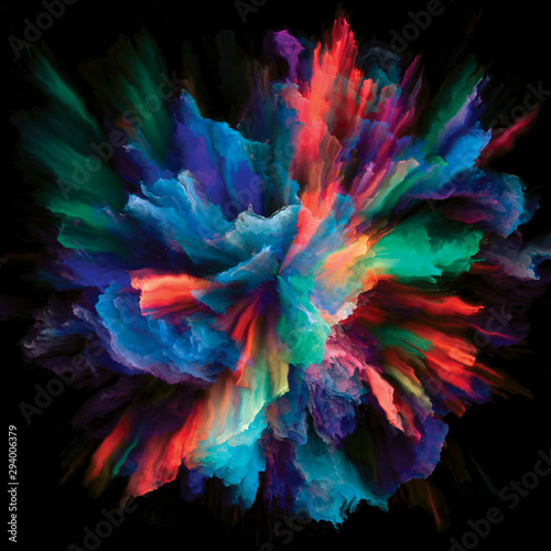 Fototapeta Naklejka Na Ścianę i Meble -  Propagation of Color Splash Explosion
