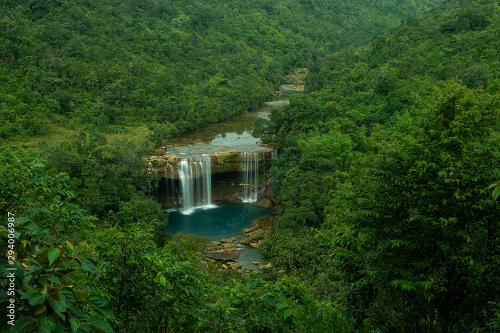 Krangsuri Waterfall near Amlarem,Meghalaya,India,Asia Krangsuri Waterfall near Amlarem,Meghalaya,India,Asia