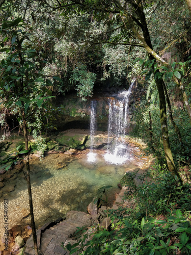 Fototapeta Naklejka Na Ścianę i Meble -  Asdad Waterfall at Garden of cave near Cherrapunjee,Meghalaya,India