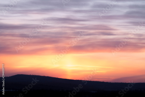 sunset color and beautiful clouds shapes © Joseph