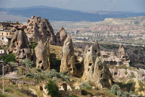 ancient housing carved into the rocks