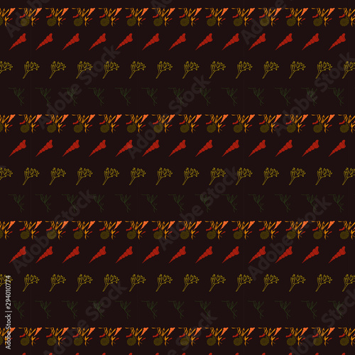 Vector pattern repeat of stripey coastal elements. I designed this pattern to have rows of seaside finds almost making a stripe. The colour palette is autumnal and it would look great as house linen.