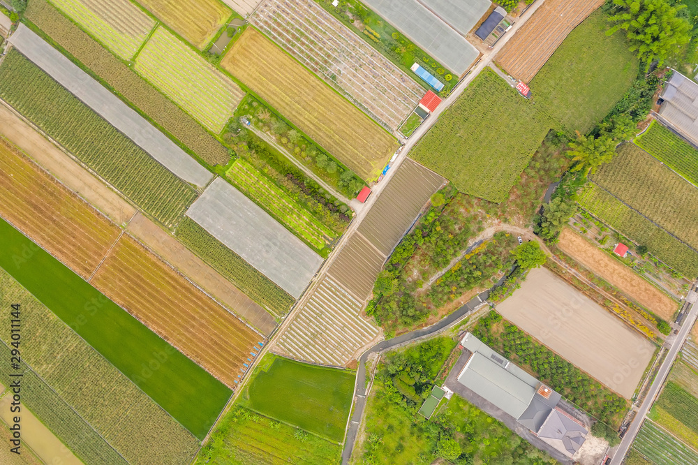 Fototapeta premium aerial view of Puli township
