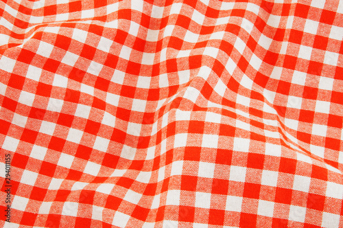 Red and white tablecloth background