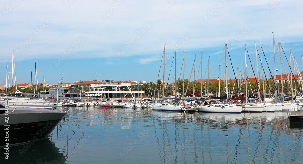 Boats in the port of Saint Raphael - French Riviera