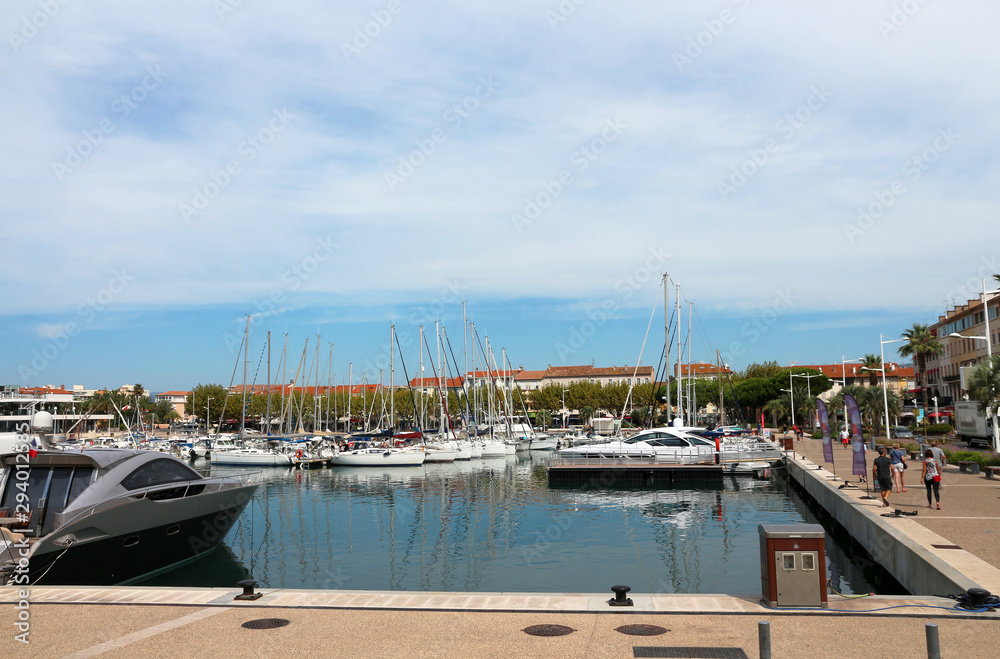 Boats in the port of Saint Raphael - French Riviera
