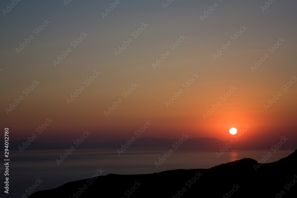 sunrise -sunset in the Aegean sea