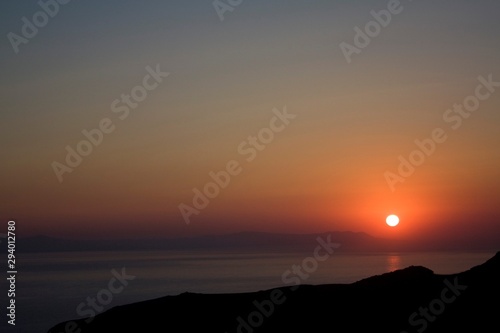 sunrise -sunset in the Aegean sea