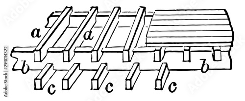 Double Floor, vintage illustration.